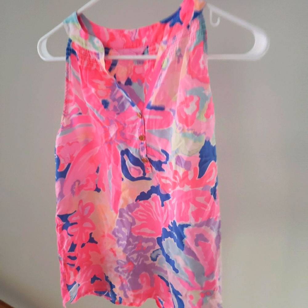 Lilly Pulitzer Bailey Print  silk top